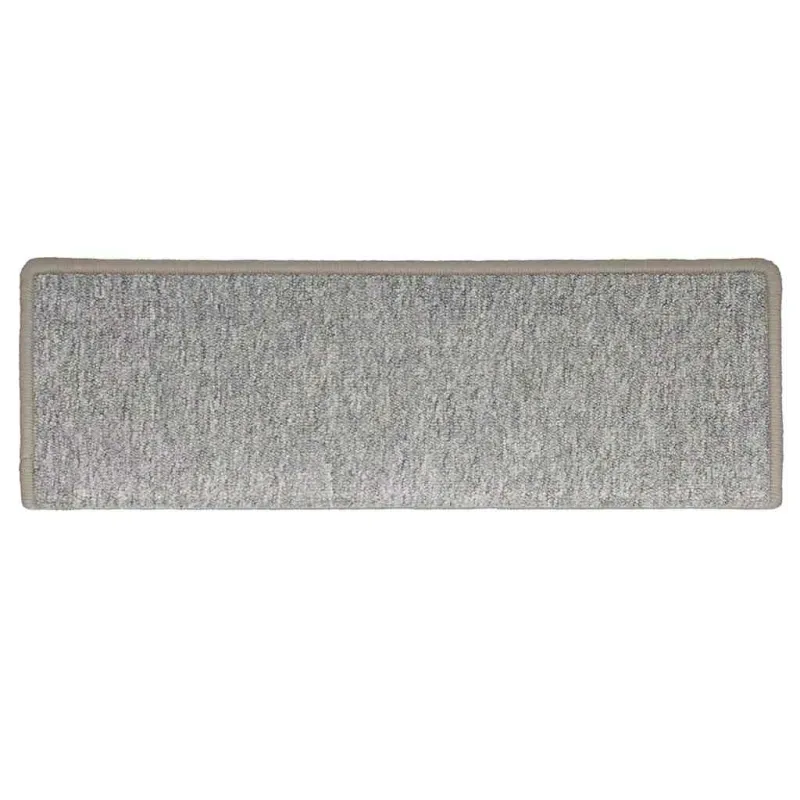 Laiptų kilimėliai, 30 vnt., 65x21x4 cm, šviesiai pilki, stačiakampiai kraštai