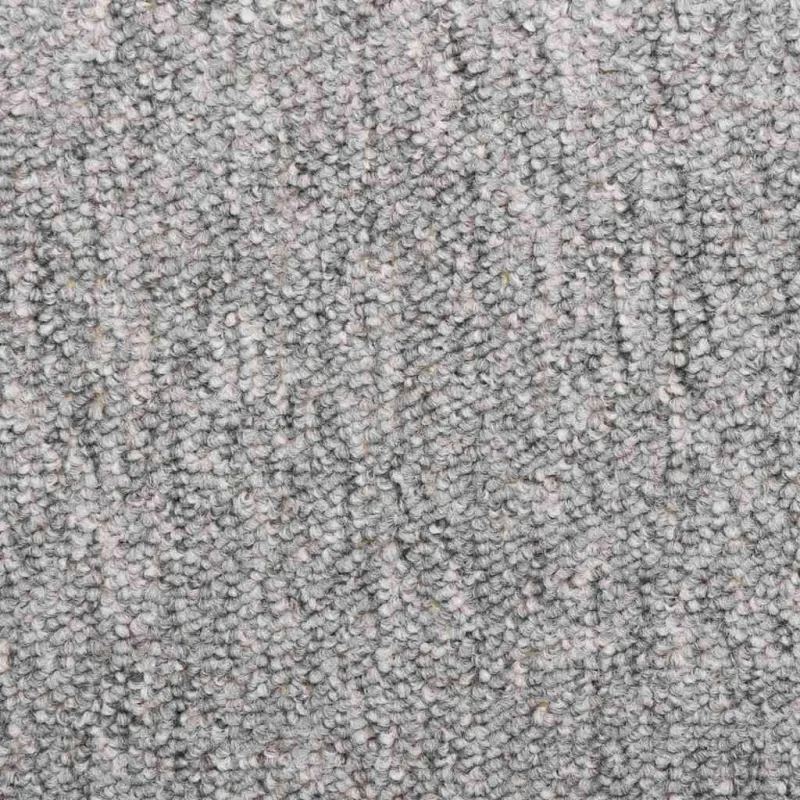 Laiptų kilimėliai, 30 vnt., 65x21x4 cm, šviesiai pilki, stačiakampiai kraštai