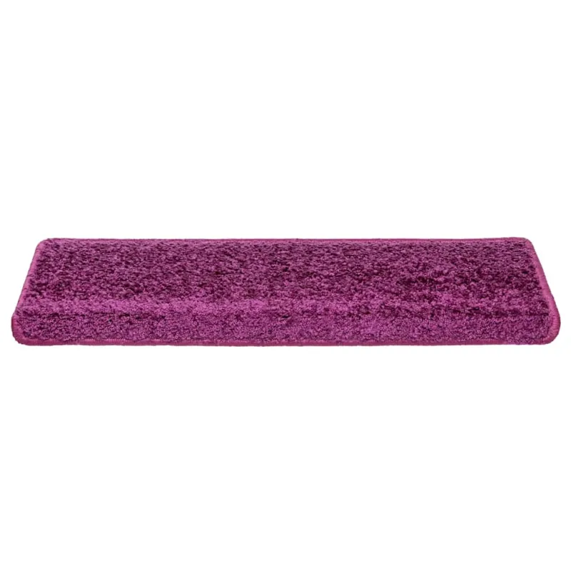 Laiptų kilimėliai, 30 vnt., 65x21x4 cm, violetiniai, stačiakampiai kraštai
