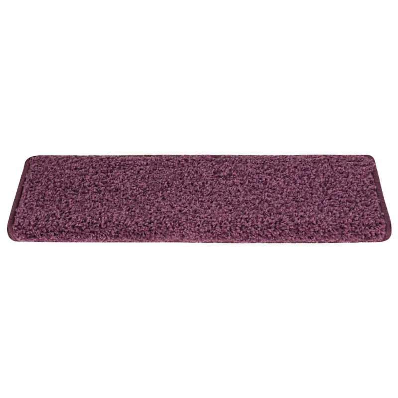 Laiptų kilimėliai, 30 vnt., 65x21x4 cm, tamsiai violetiniai, stačiakampiai kraštai