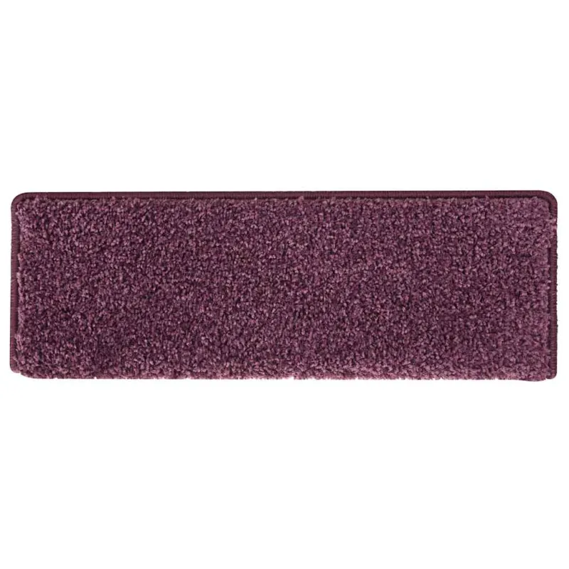 Laiptų kilimėliai, 30 vnt., 65x21x4 cm, tamsiai violetiniai, stačiakampiai kraštai
