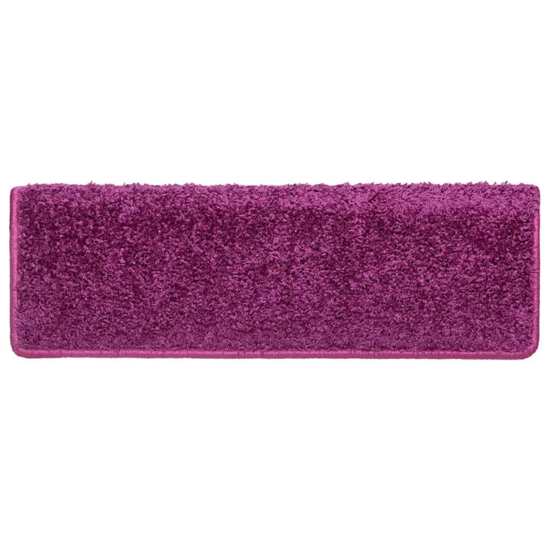 Laiptų kilimėliai, 20 vnt., 65x21x4 cm, violetiniai, stačiakampiai kraštai