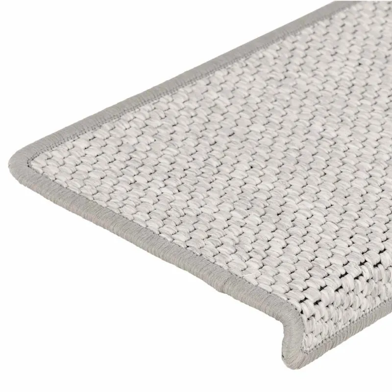 Laiptų kilimėliai Lipni Sisal-Look 30 vnt 65x21x4 cm Platina