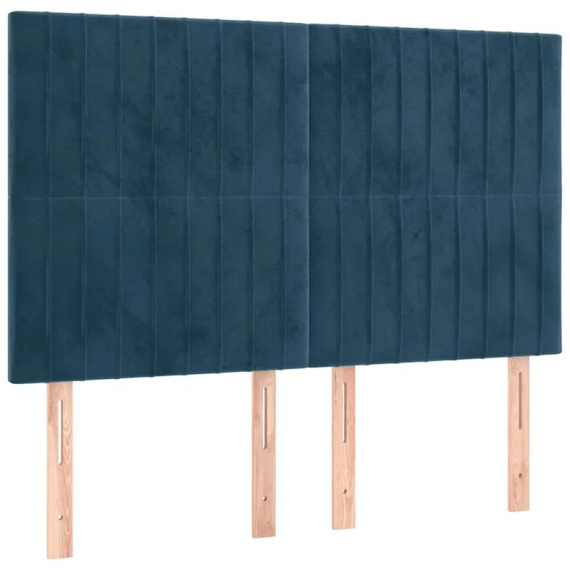 Lovos rėmas be čiužinio tamsiai mėlynas 140x200 cm aksomas