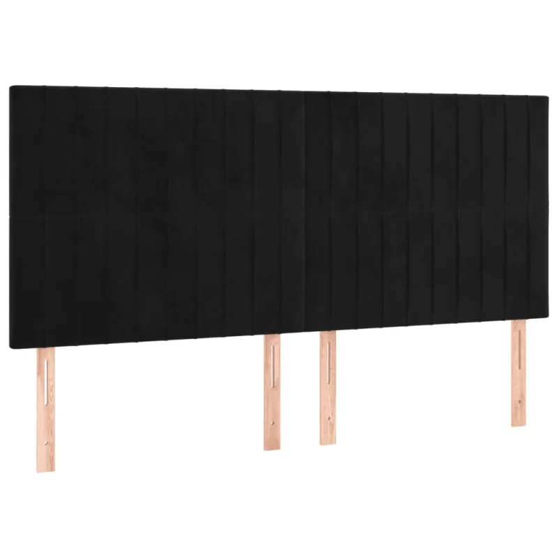 Lovos rėmas be čiužinio, juodos spalvos, 160x200cm, aksomas