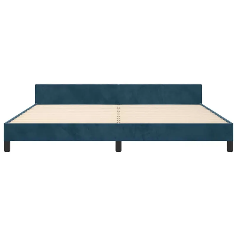 Lovos rėmas be čiužinio tamsiai mėlynas 200x200 cm aksomas