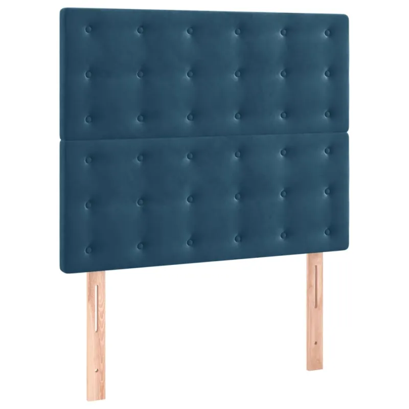 Lovos rėmas be čiužinio tamsiai mėlynas 90x190 cm aksomas