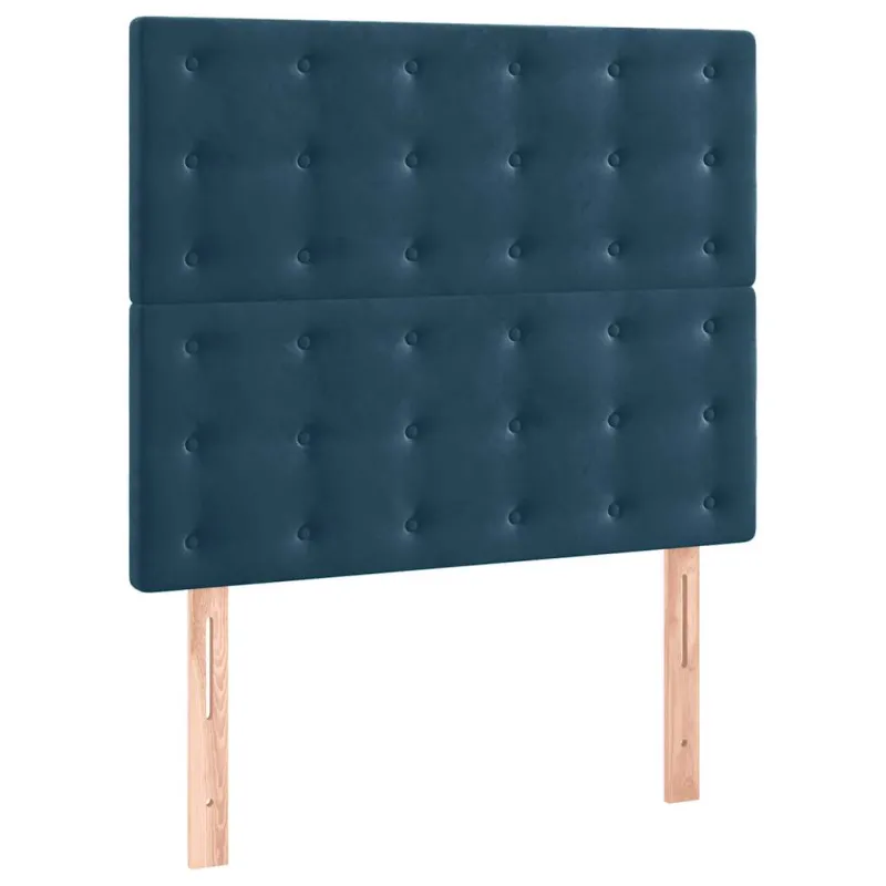 Lovos rėmas be čiužinio tamsiai mėlynas 90x200 cm aksomas