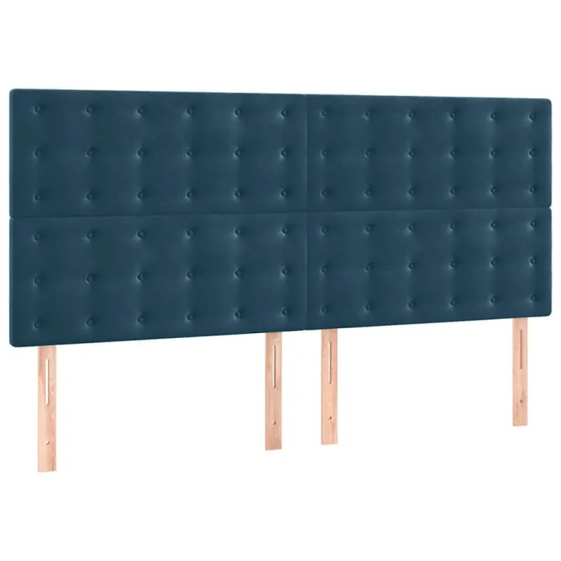 Lovos rėmas be čiužinio tamsiai mėlynas 140x190 cm aksomas