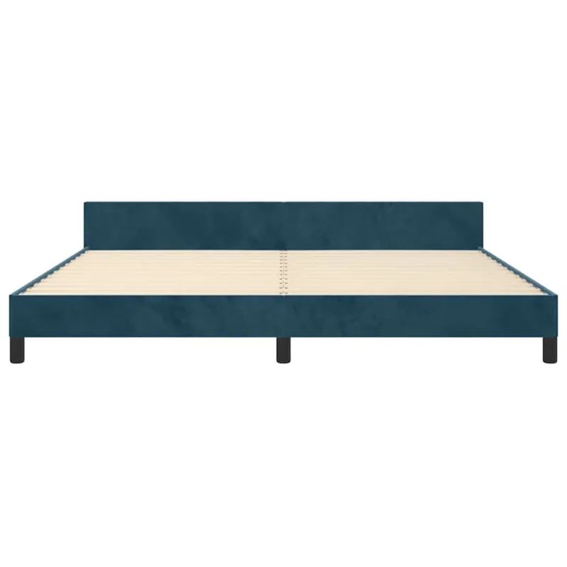 Lovos rėmas be čiužinio tamsiai mėlynas 200x200 cm aksomas