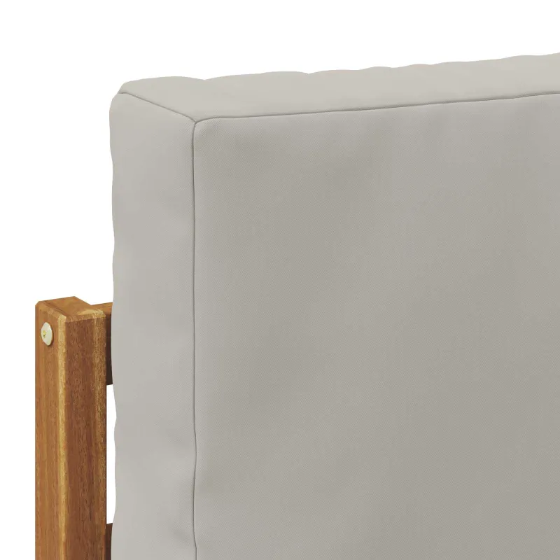 Lauko sofos komplektas 6 pcs Natūrali ir šviesiai pilka