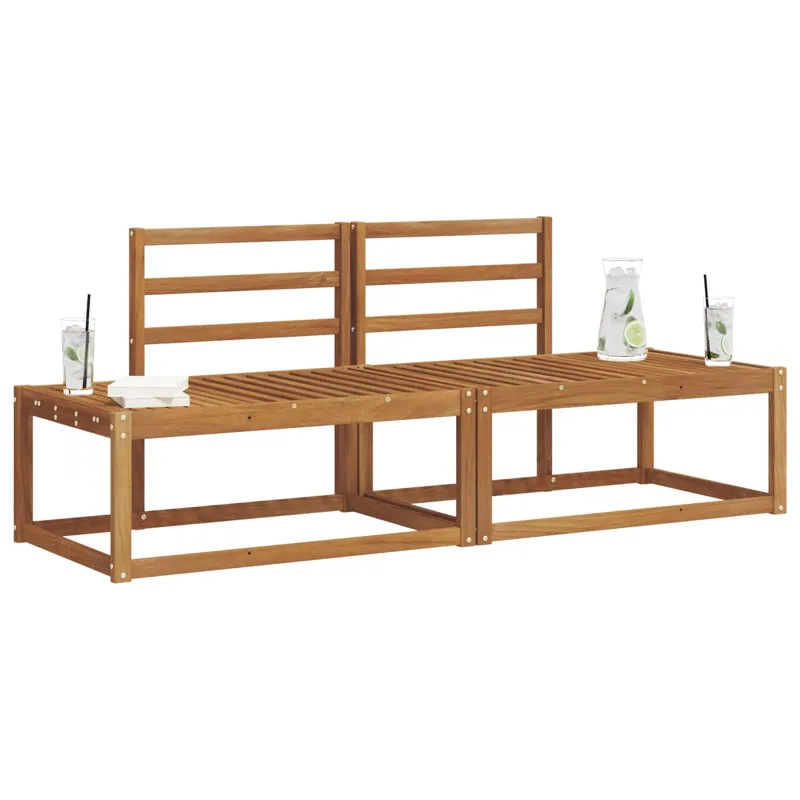 Lauko sofos komplektas 2 pcs Natūrali 182,5 x 63 x 73 cm