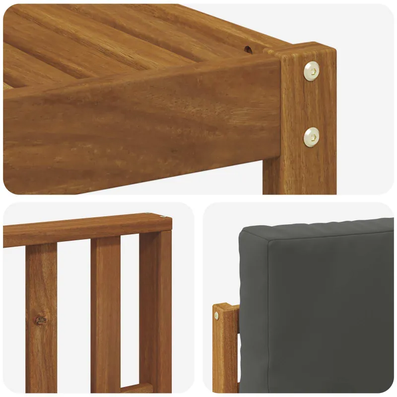 Lauko sofos komplektas 10 pcs Natūralus ir antracitas