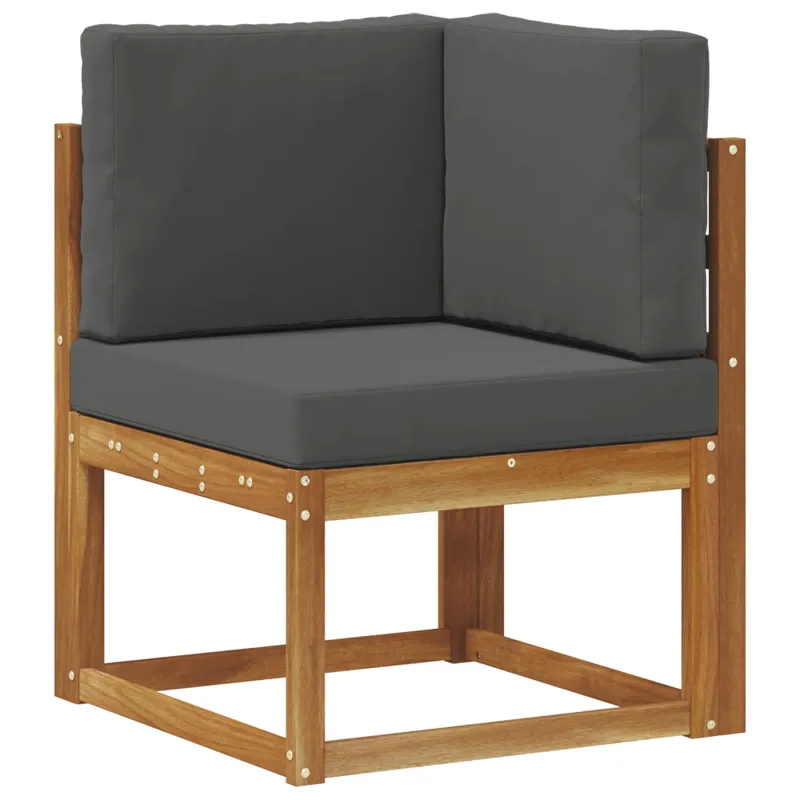 Lauko sofos komplektas 11 pcs Natūralus ir antracitas