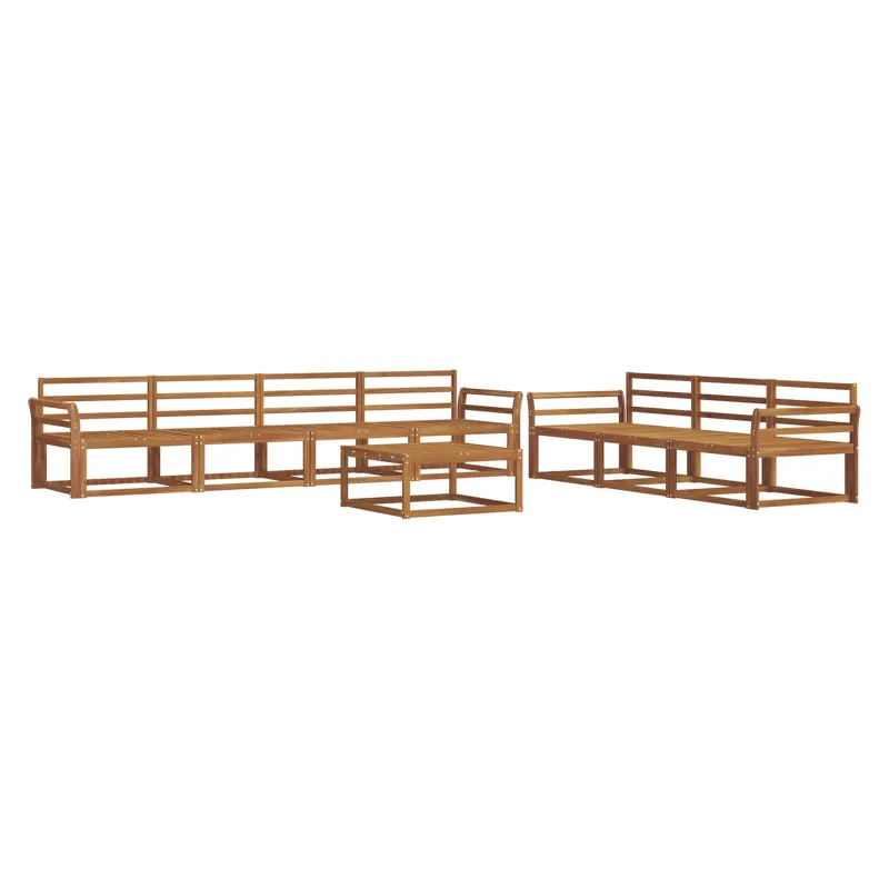 Lauko sofos komplektas 8 pcs Natūrali Kietos akacijos mediena
