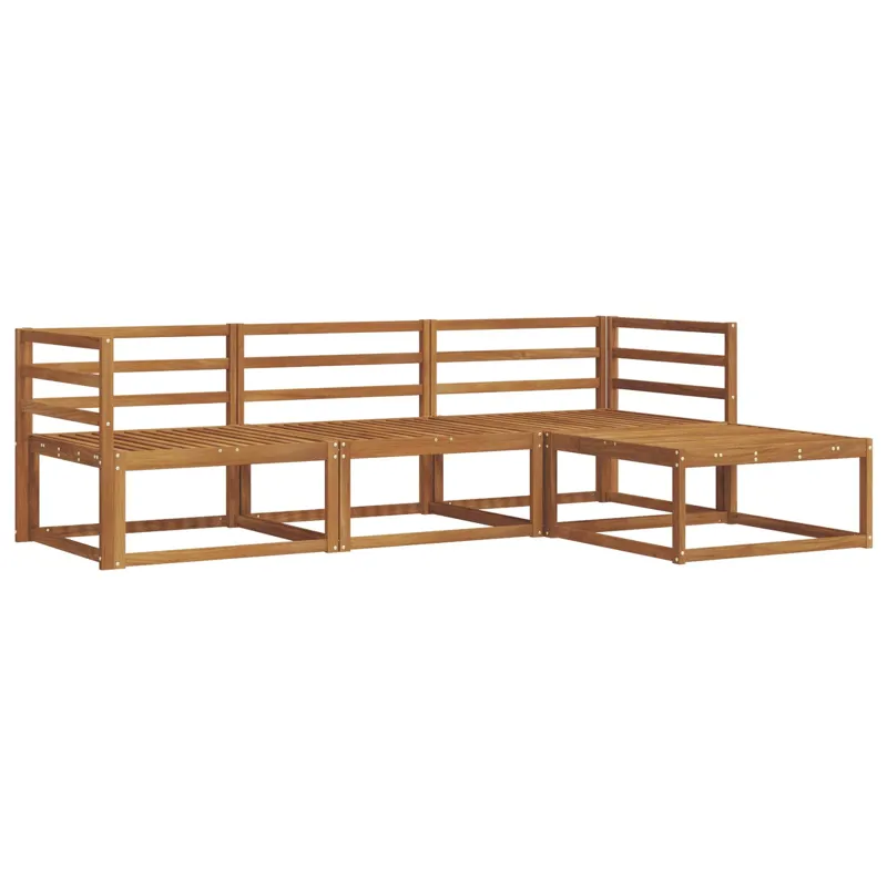 Lauko sofos komplektas 4 pcs Natūrali Kietos akacijos mediena