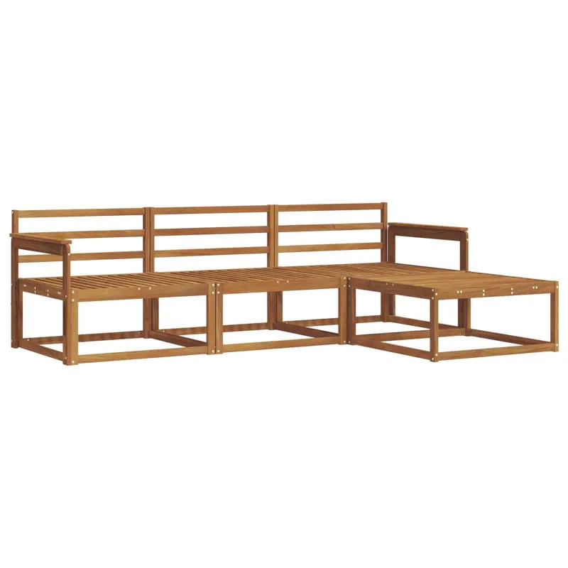 Lauko sofos komplektas 4 pcs Natūrali Kietos akacijos mediena