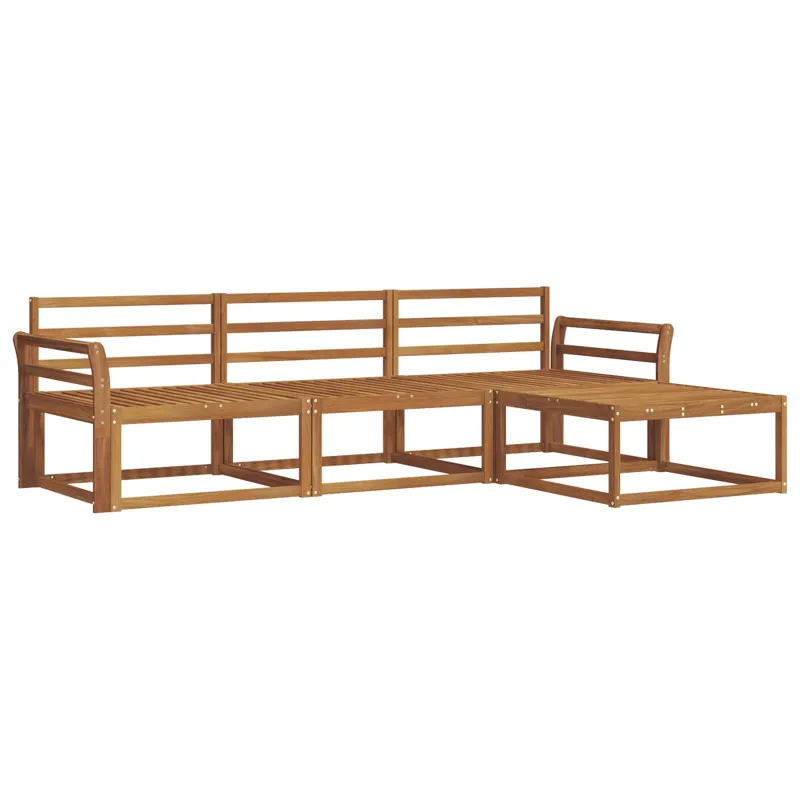 Lauko sofos komplektas 4 pcs Natūrali Kietos akacijos mediena