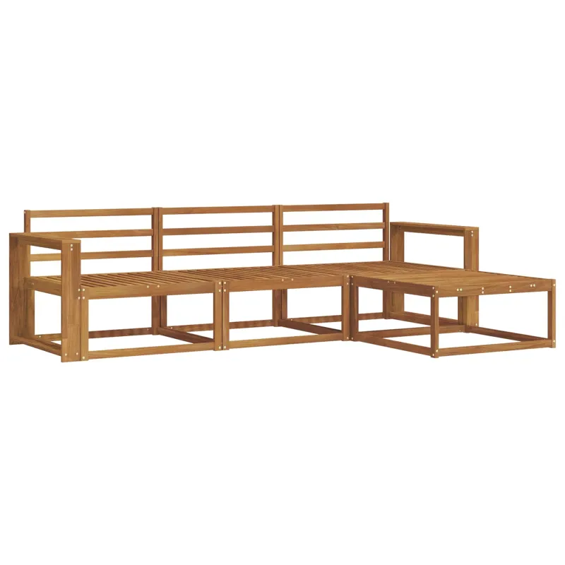 Lauko sofos komplektas 4 pcs Natūrali Kietos akacijos mediena