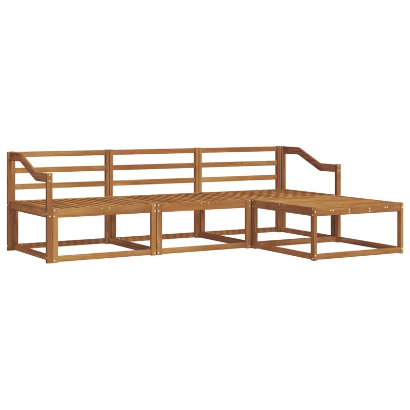 Lauko sofos komplektas 4 pcs Natūrali Kietos akacijos mediena