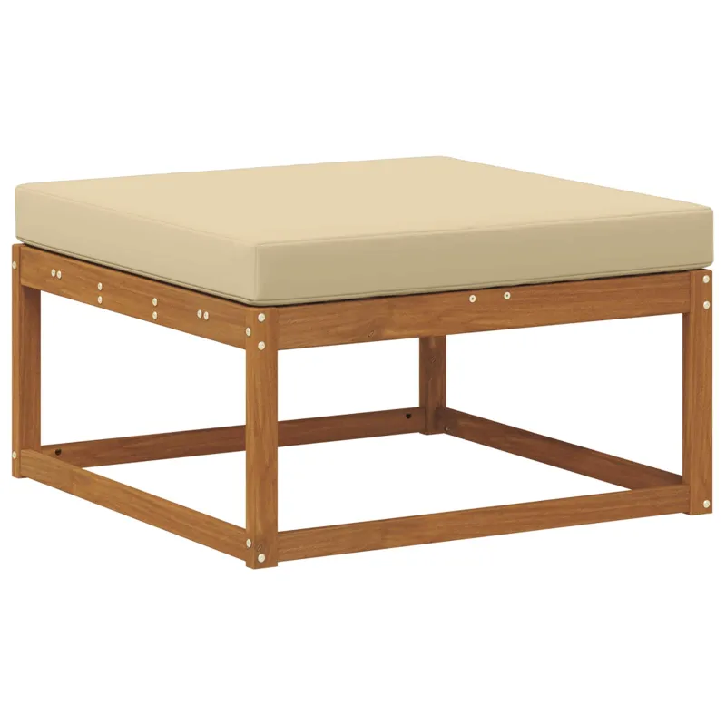 Lauko sofos komplektas su pagalve 6 pcs Natūralus ir bežinis