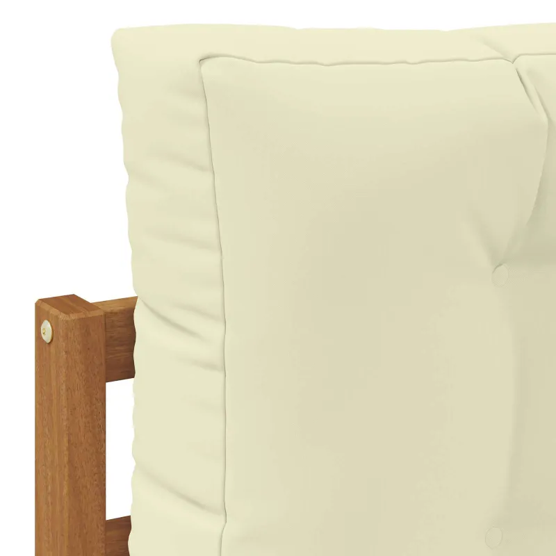 Lauko sofos komplektas su pagalve 6 pcs Natūralus ir grietinėlė