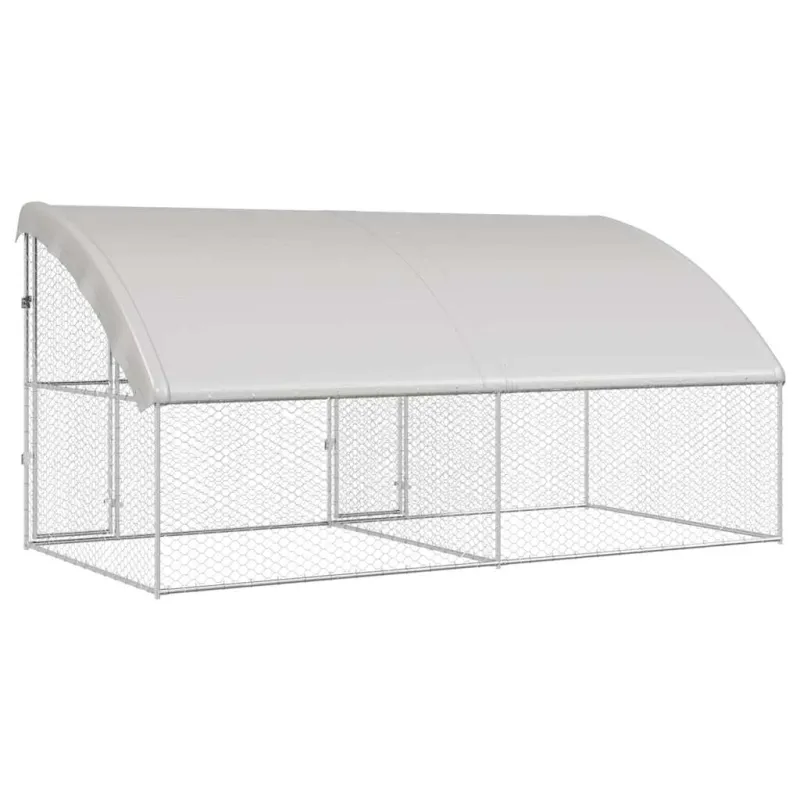 Šunų narvas 2 pcs Sidabro 4 x 2 x 2 m Galvanizuotas plienas