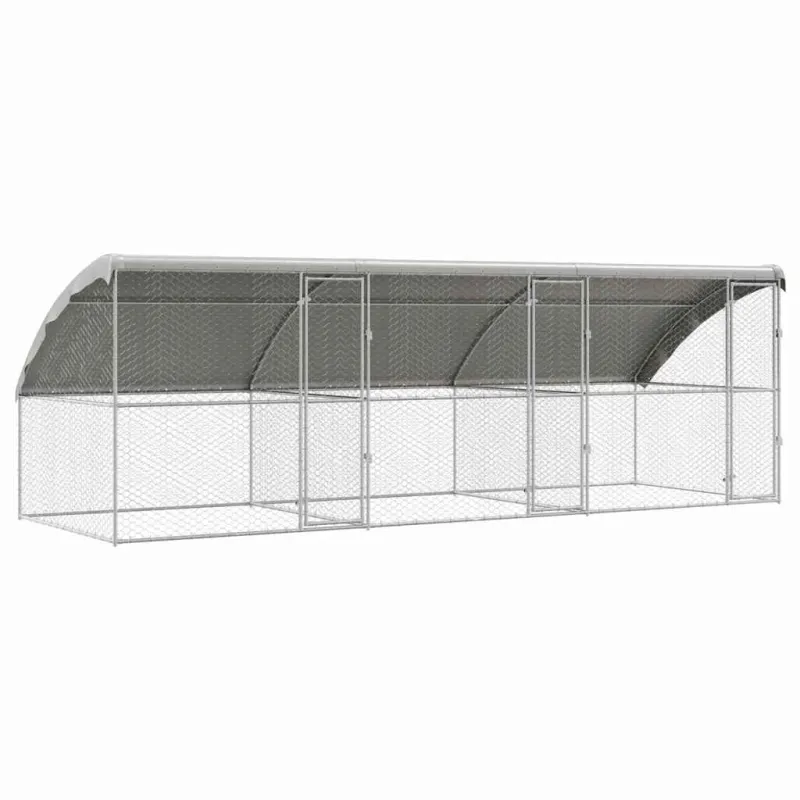 Šunų narvas 3 pcs Sidabro 6 x 2 x 2 m Galvanizuotas plienas