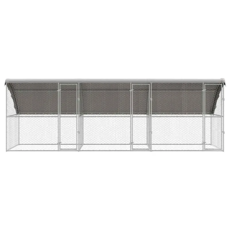 Šunų narvas 3 pcs Sidabro 6 x 2 x 2 m Galvanizuotas plienas