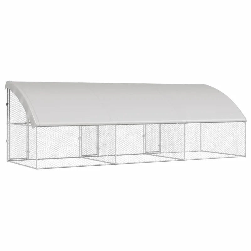 Šunų narvas 3 pcs Sidabro 6 x 2 x 2 m Galvanizuotas plienas