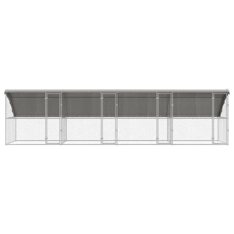 Šunų narvas 4 pcs Sidabro 8 x 2 x 2 m Galvanizuotas plienas
