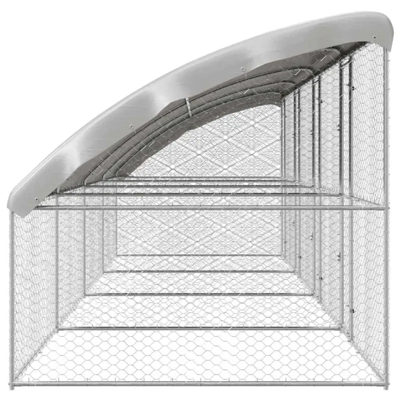 Šunų narvas 4 pcs Sidabro 8 x 2 x 2 m Galvanizuotas plienas