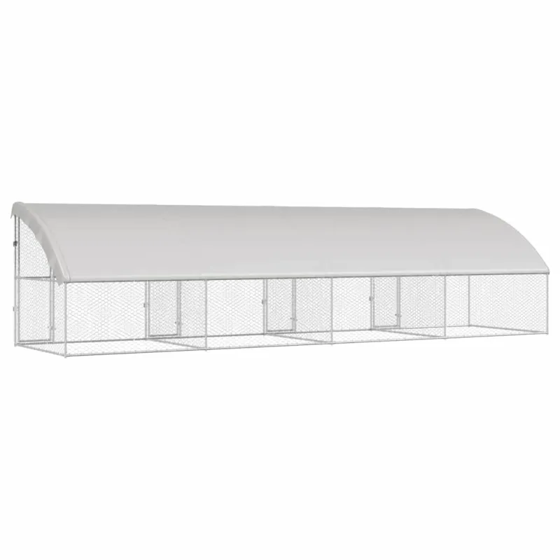 Šunų narvas 4 pcs Sidabro 8 x 2 x 2 m Galvanizuotas plienas