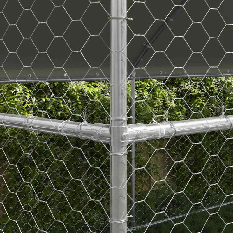 Šunų narvas 2 pcs Sidabro 4 x 2 x 2 m Galvanizuotas plienas