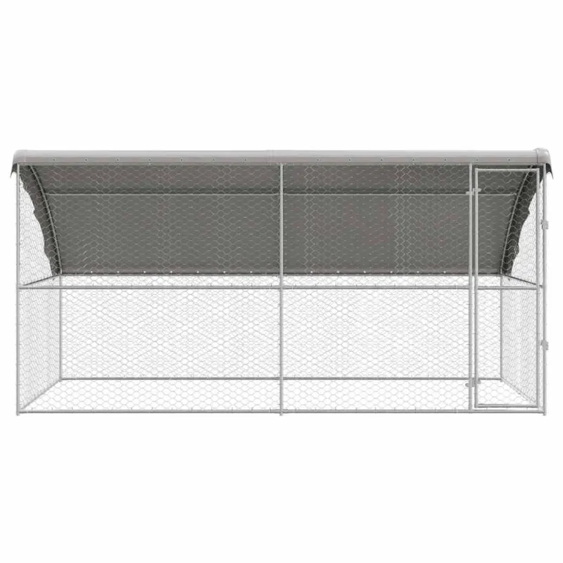 Šunų narvas 2 pcs Sidabro 4 x 2 x 2 m Galvanizuotas plienas