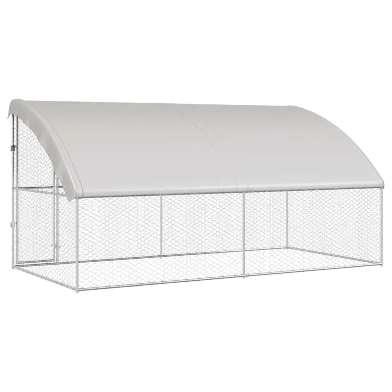 Šunų narvas 2 pcs Sidabro 4 x 2 x 2 m Galvanizuotas plienas