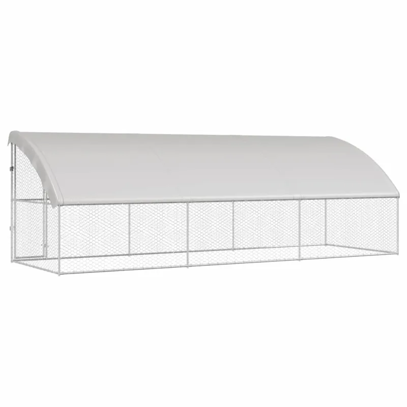 Šunų narvas 3 pcs Sidabro 6 x 2 x 2 m Galvanizuotas plienas