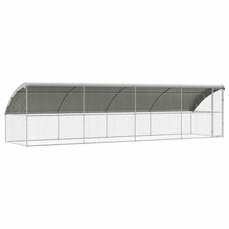 Šunų narvas 4 pcs Sidabro 8 x 2 x 2 m Galvanizuotas plienas