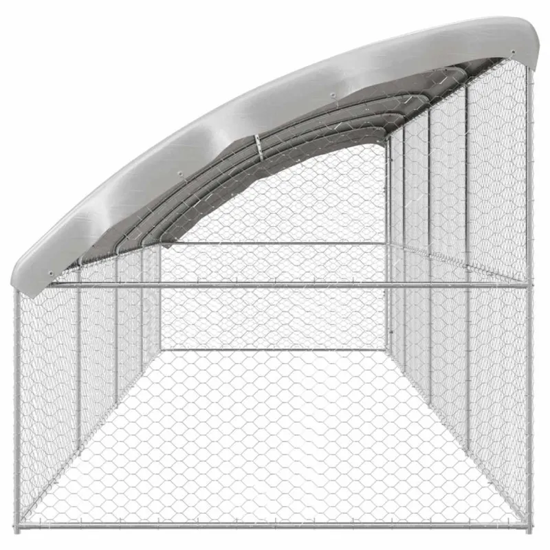 Šunų narvas 4 pcs Sidabro 8 x 2 x 2 m Galvanizuotas plienas