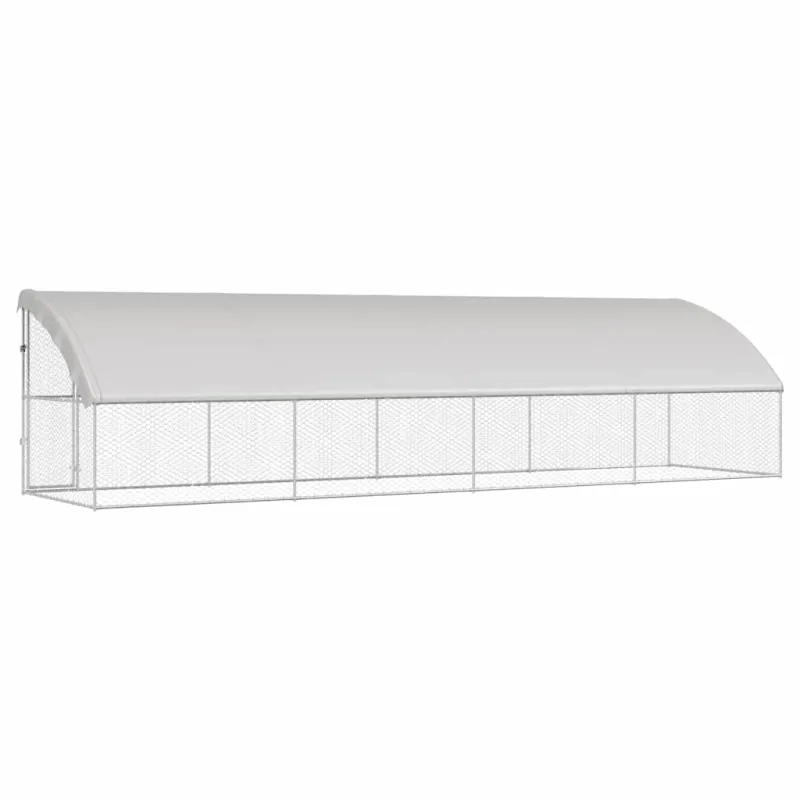 Šunų narvas 4 pcs Sidabro 8 x 2 x 2 m Galvanizuotas plienas