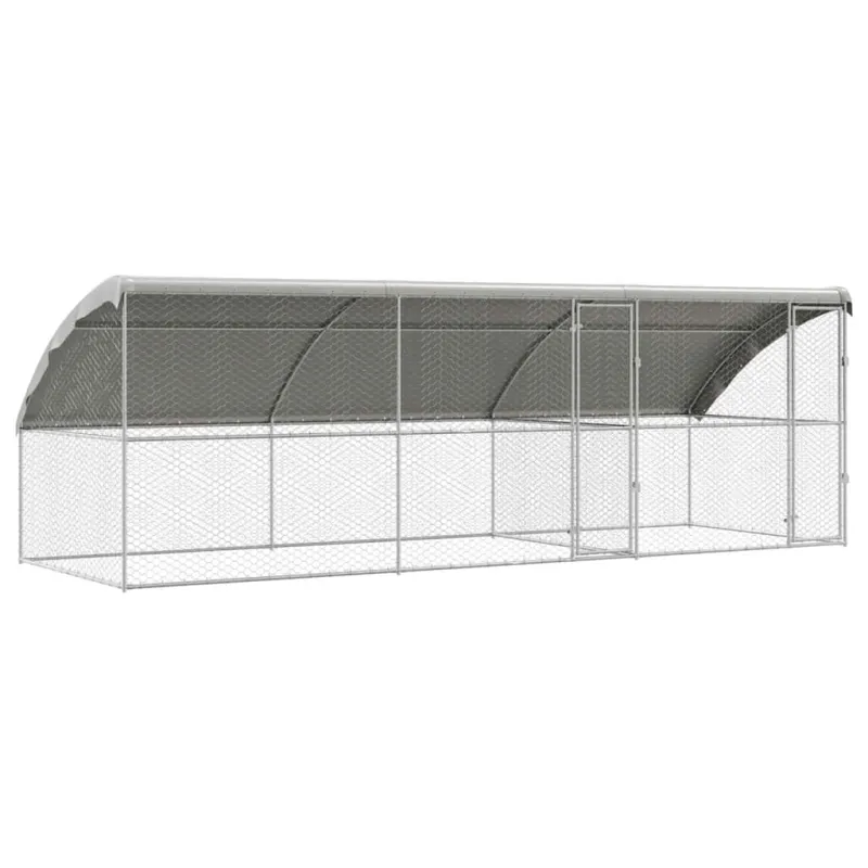 Šunų narvas 3 pcs Sidabro 6 x 2 x 2 m Galvanizuotas plienas