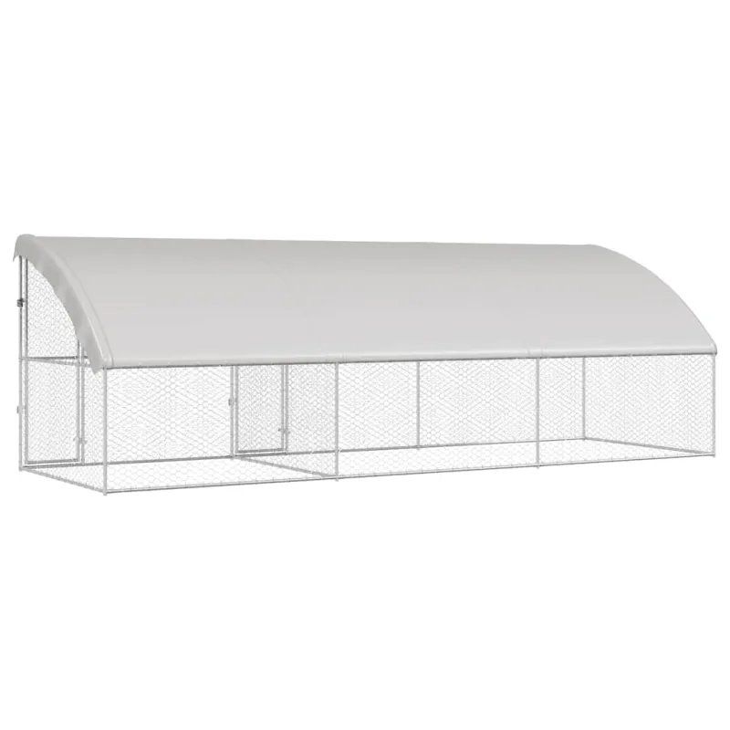 Šunų narvas 3 pcs Sidabro 6 x 2 x 2 m Galvanizuotas plienas