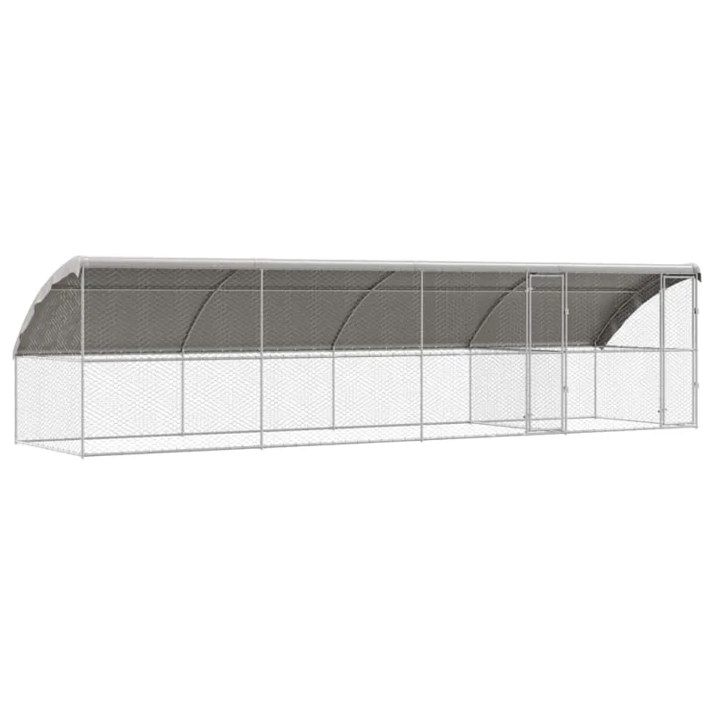 Šunų narvas 4 pcs Sidabro 8 x 2 x 2 m Galvanizuotas plienas