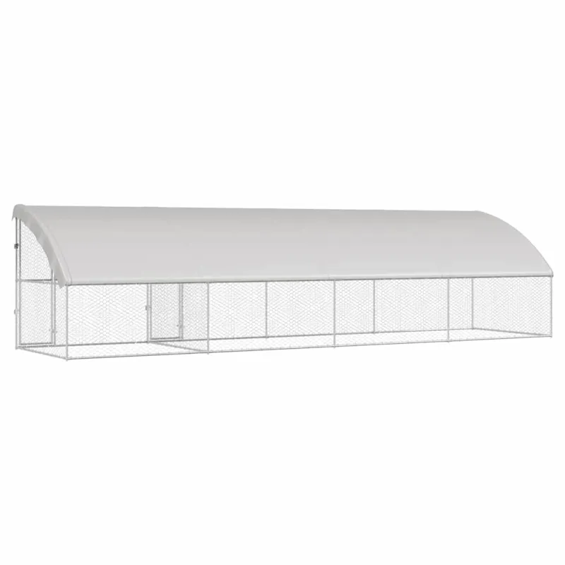 Šunų narvas 4 pcs Sidabro 8 x 2 x 2 m Galvanizuotas plienas
