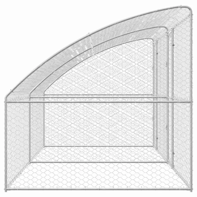 Šunų narvas 2 pcs Sidabro 4 x 2 x 2 m Galvanizuotas plienas