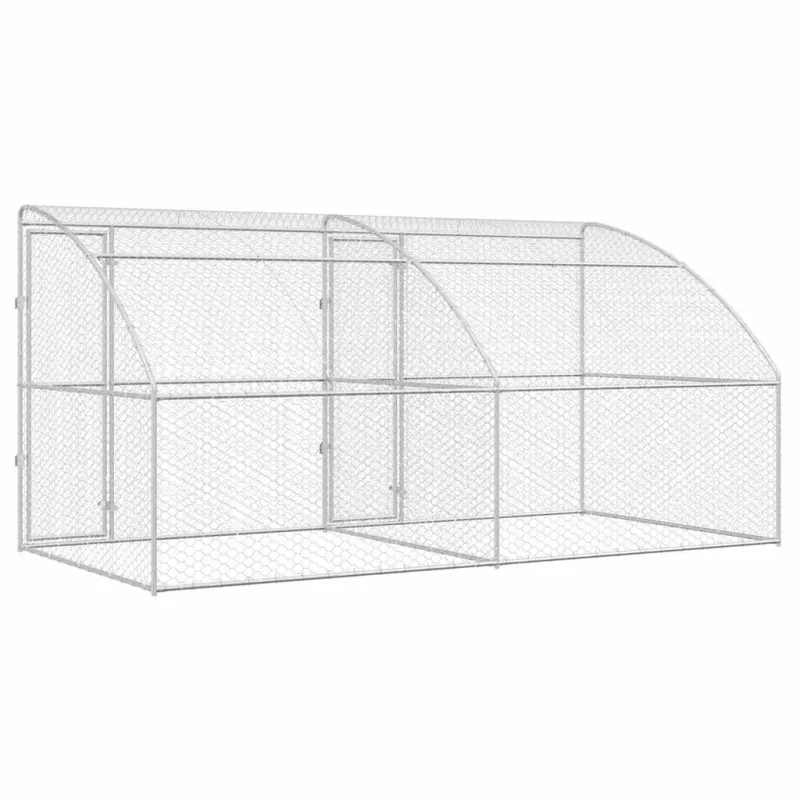 Šunų narvas 2 pcs Sidabro 4 x 2 x 2 m Galvanizuotas plienas