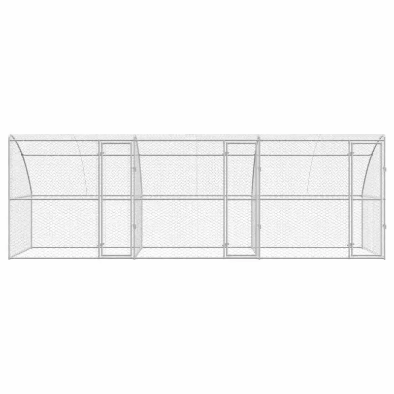 Šunų narvas 3 pcs Sidabro 6 x 2 x 2 m Galvanizuotas plienas