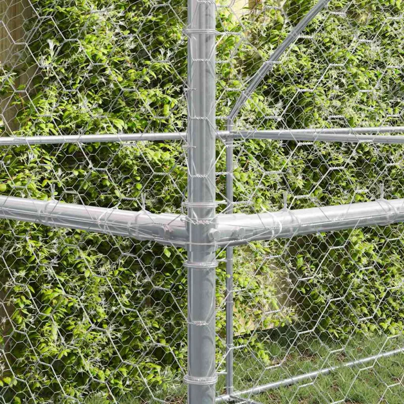 Šunų narvas 4 pcs Sidabro 8 x 2 x 2 m Galvanizuotas plienas