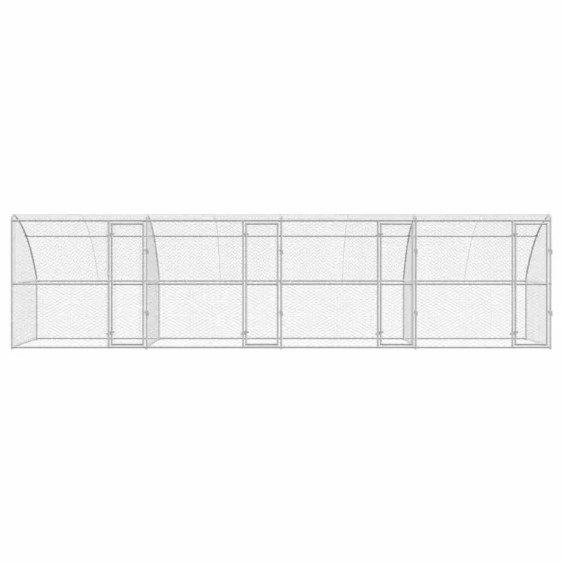 Šunų narvas 4 pcs Sidabro 8 x 2 x 2 m Galvanizuotas plienas