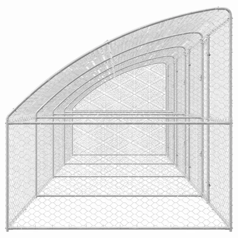 Šunų narvas 4 pcs Sidabro 8 x 2 x 2 m Galvanizuotas plienas